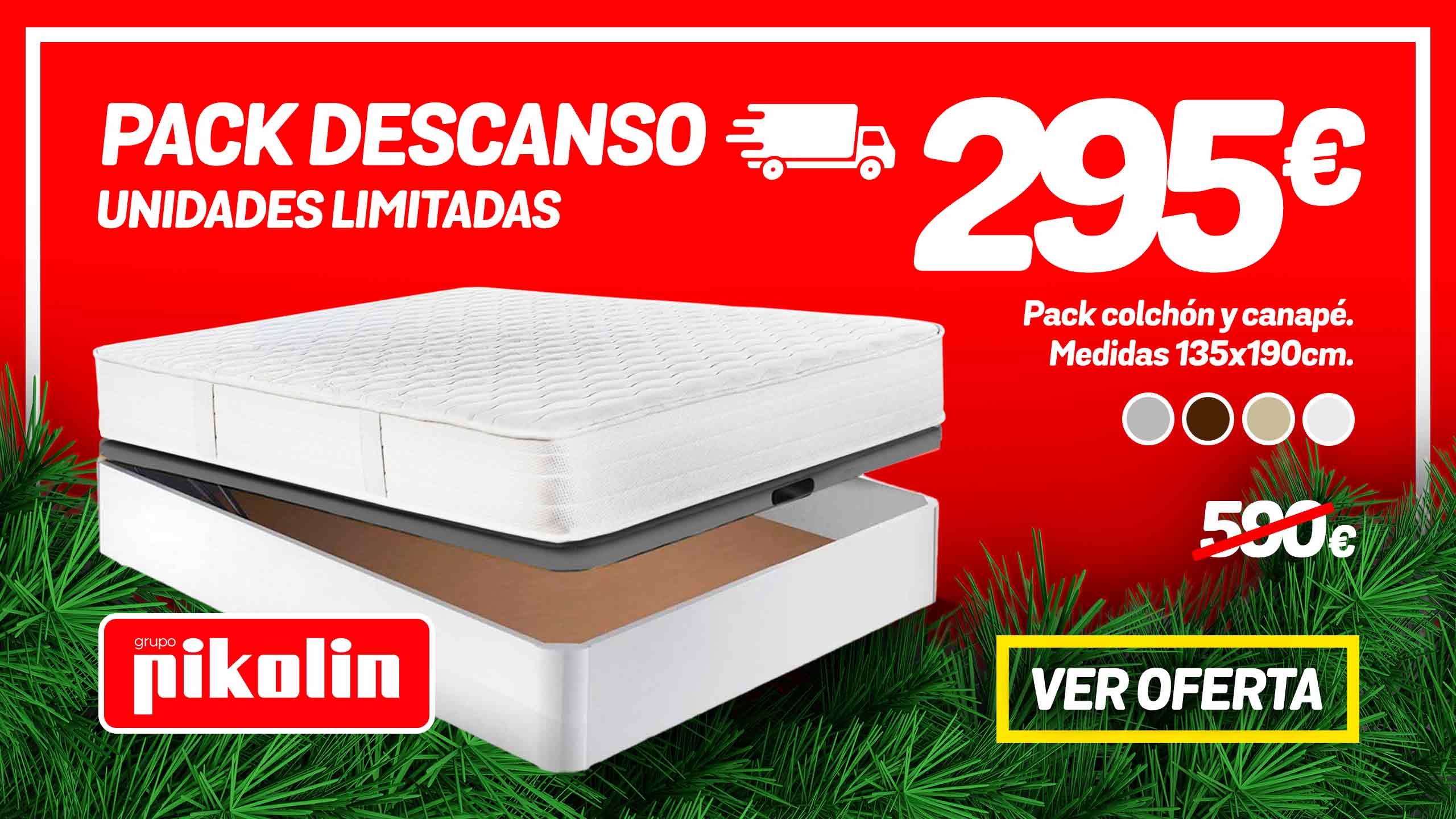 pack canape + colchón en oferta online